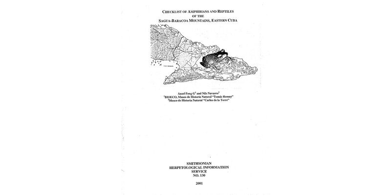 Checklist of amphibians and reptiles of the Sagua-Baracoa Mountains, eastern Cuba.